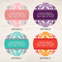 Damask Style Label Set