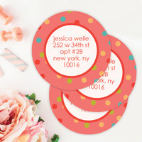 Colorful Dots Label Set