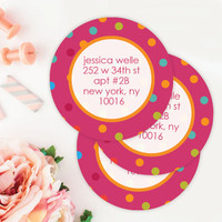 Colorful Dots Label Set