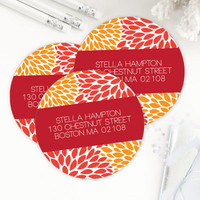 Bold Flowers Label Set