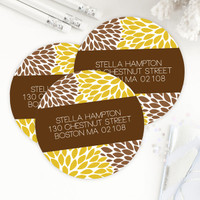 Bold Flowers Label Set