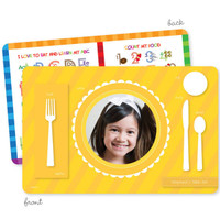 My own girl table set scallop yellow Kids Placemat