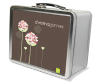 Blossoms on chocolate Metal Lunchbox
