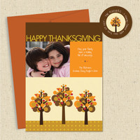 Shown with optional dark orange envelope & matching return address label