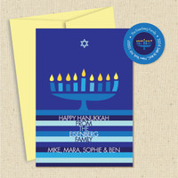 Shown with optional light yellow envelope and matching return address label