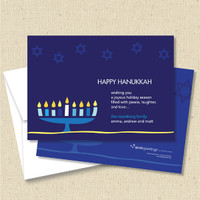 Front and back (optional) with white envelope