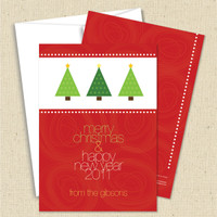 Front and back (optional) with white envelope