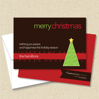 Front and back (optional) with white envelope