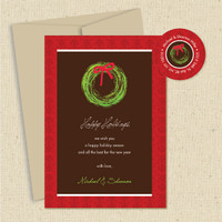 Shown with optional light kraft envelope and matching return address label