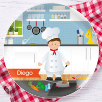 A Boys Chef's Taste Kids Plates