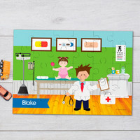 Boy Doctor's Visit Personalized Puzzles
