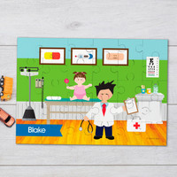 Boy Doctor's Visit Personalized Puzzles