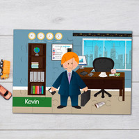 A Boy Crunching Numbers Personalized Puzzles