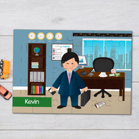 A Boy Crunching Numbers Personalized Puzzles