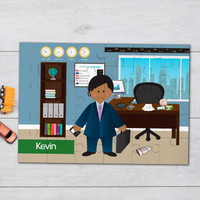 A Boy Crunching Numbers Personalized Puzzles