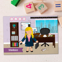A Girl Crunching Numbers Personalized Puzzles