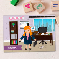 A Girl Crunching Numbers Personalized Puzzles