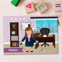 A Girl Crunching Numbers Personalized Puzzles