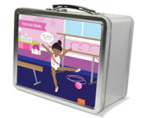 Cute Gymnast Girl Metal Lunchbox