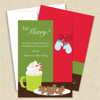 Front and back (optional) with white envelope