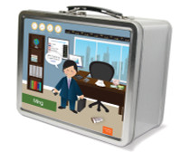 A Boy Crunching Numbers Metal Lunchbox