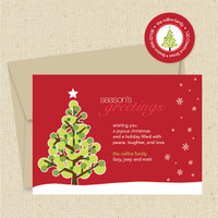 Shown with optional light kraft envelope and matching return address label