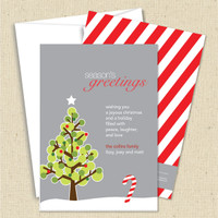 Front and back (optional) with white envelope