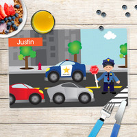 Police on duty Kids Placemat