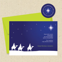 Shown with optional lime green envelope and matching return address label