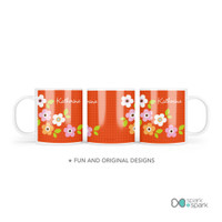 Preppy Flowers Orange Kids Plates