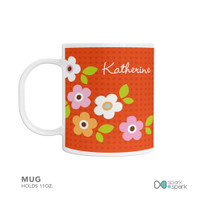 Preppy Flowers Orange Kids Plates