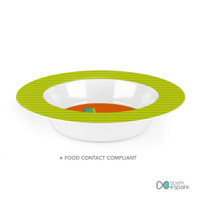 Double Initial Orange Kids Plates