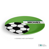 Soccer Fan Green Kids Plates