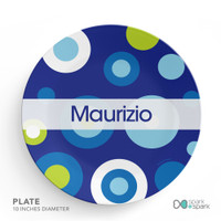Circles And Circles Blue Kids Plates