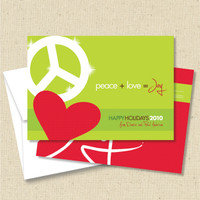 Front and back (optional) with white envelopes