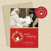 Shown with light kraft envelope and matching return address label