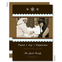 custom christmas cards | Ribbon & Flakes Christmas Photo Cards by Spark & Spark