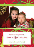 Merry Trendy Stars Christmas Photo Cards