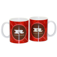 Wide initial red Ceramic Mug