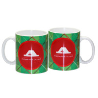 Wide initial green Ceramic Mug