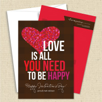 All You Need Is Love Valentines Day Cards