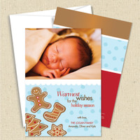 Front and back (optional) with white envelope