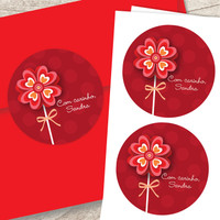 Sweet Valentine Flower Address Labels