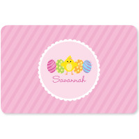 Easter Chick Pink Kids Placemat