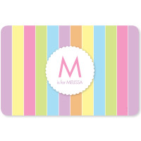 Pastels Initial Pink Kids Placemat