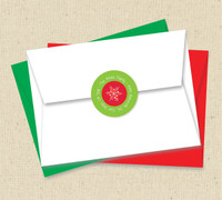 Santa's Postcard For Me Christmas Address Labels