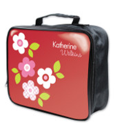 Preppy Flowers Red Soft Lunch Bag