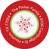 My Snowman's Postcard Christmas Address Labels