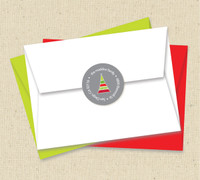 Xmas Trees With Stars Christmas Address Labels