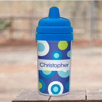 Blue Circles and Circles Sippy Cup